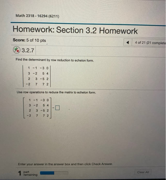 Math 2318 Solved Math 2318 - 16294 (6211) Homework: Section 3.2 | Chegg.com