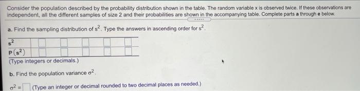 Solved Consider the population described by the probability | Chegg.com