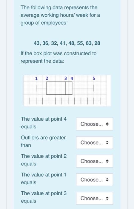 Solved: The Following Data Represents The Average Working ...