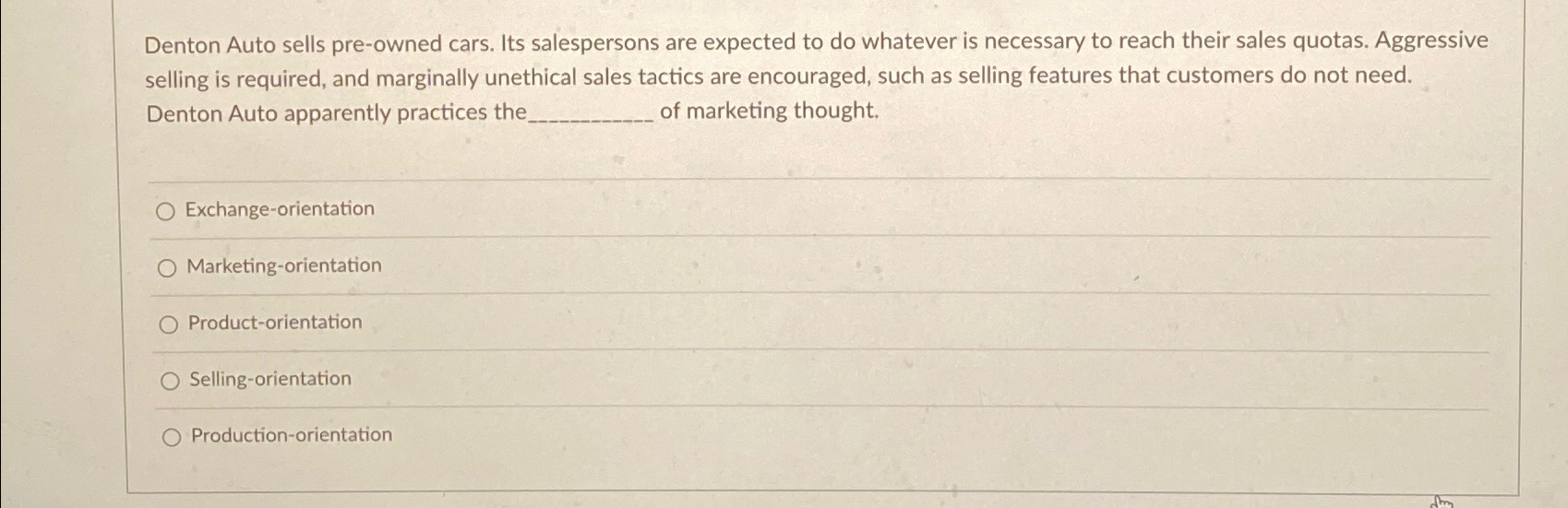 Solved Denton Auto sells preowned cars. Its salespersons