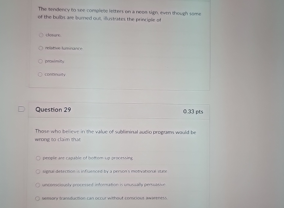 The Tendency To See Complete Letters On A Neon Sign