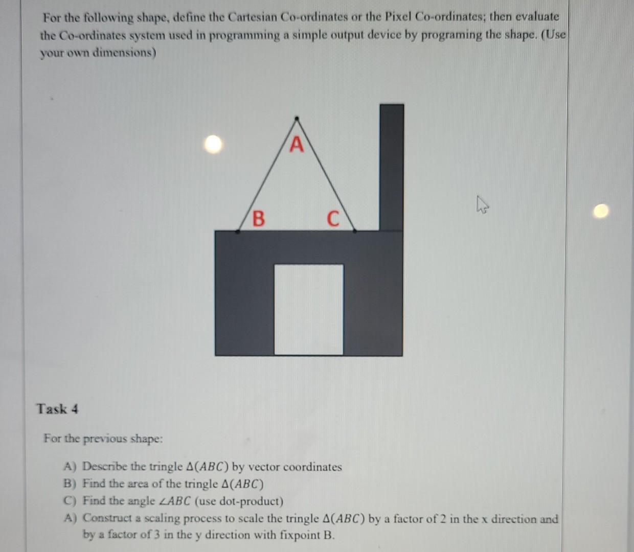 Define Cartesian Question Solved For the following shape, define the Cartesian | Chegg.com