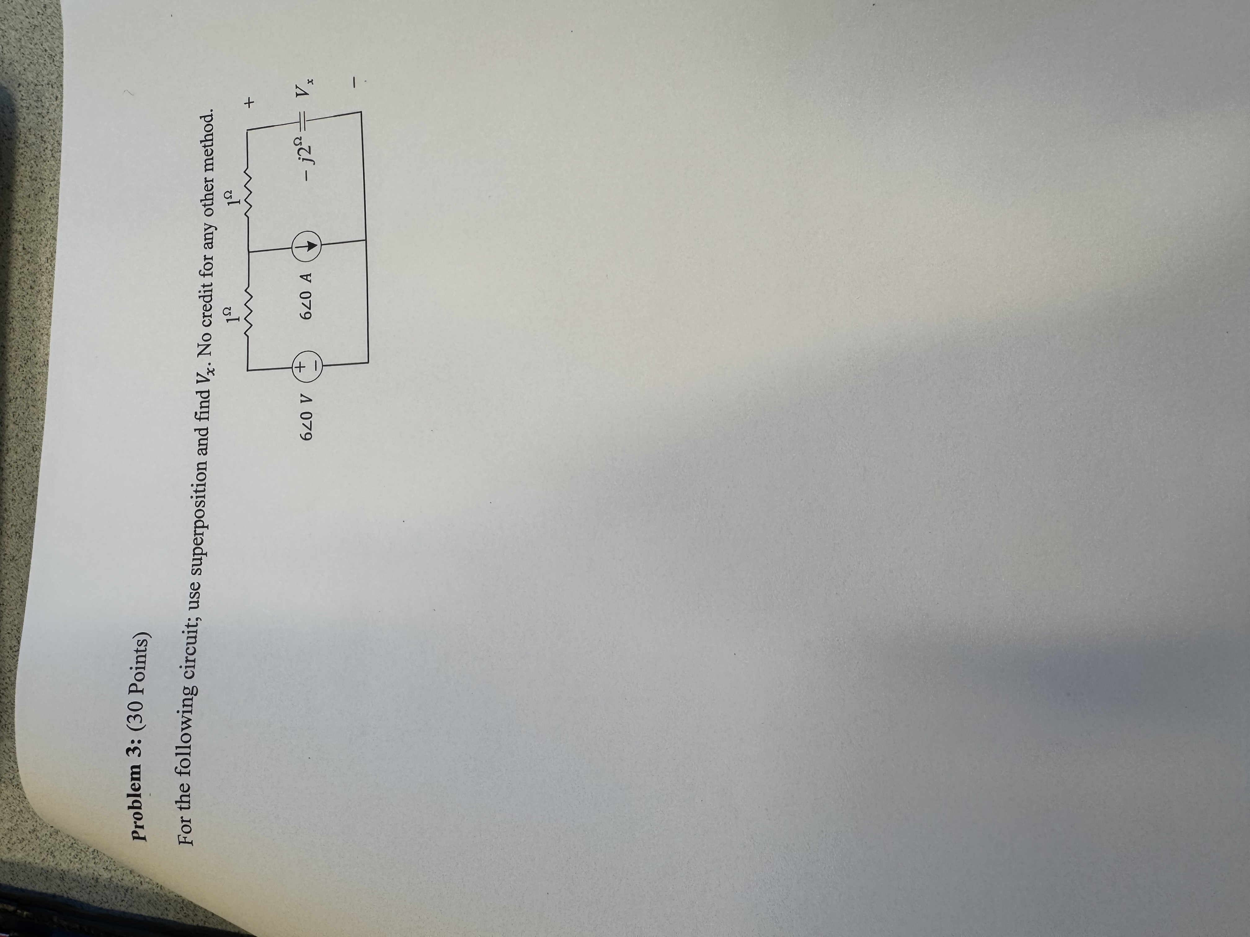 Solved Problem 3: (30 ﻿Points)For the following circuit; use | Chegg.com