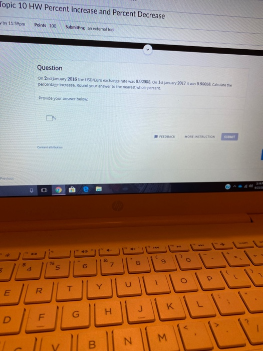 Solved Topic 10 HW Percent Increase and Percent Decrease pm | Chegg.com