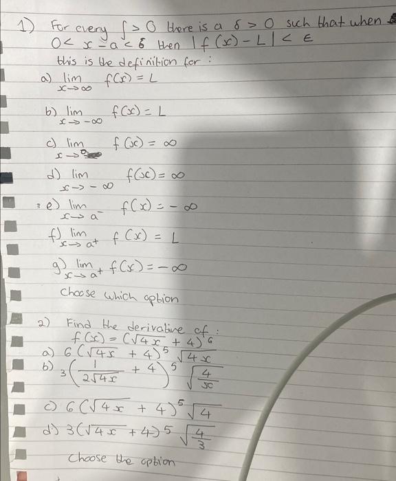 Solved For every ∫>0 there is a δ>0 such 0 | Chegg.com