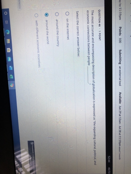 Solved ay by 11:59pm Points 100 Submitting an external tool | Chegg.com