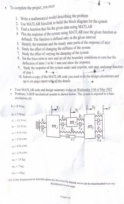 Solved To complete the project, you must 1. Write a | Chegg.com