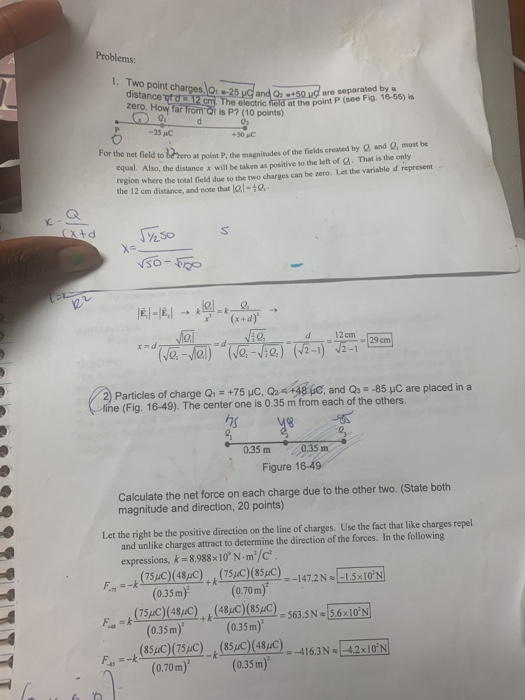 Solved distance of dem The electric field at the point P | Chegg.com