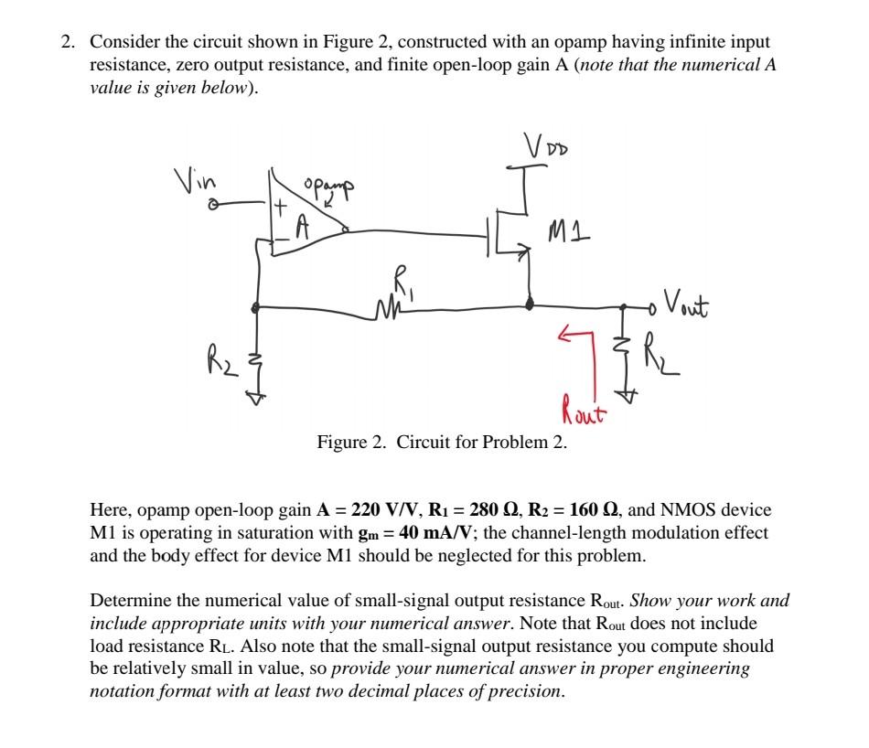 Solved 2. Consider the circuit shown in Figure 2,