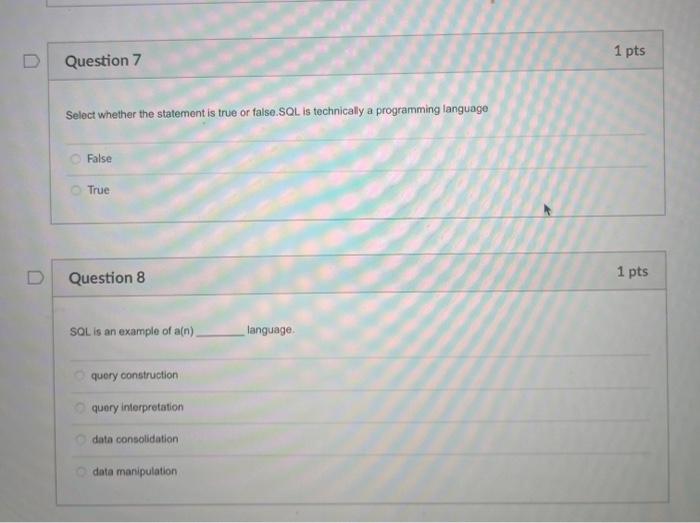 Solved 1 pts D Question 5 Which statement is true? | Chegg.com