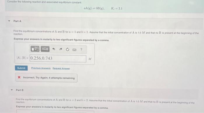 Solved Consider the following reaction and associated | Chegg.com