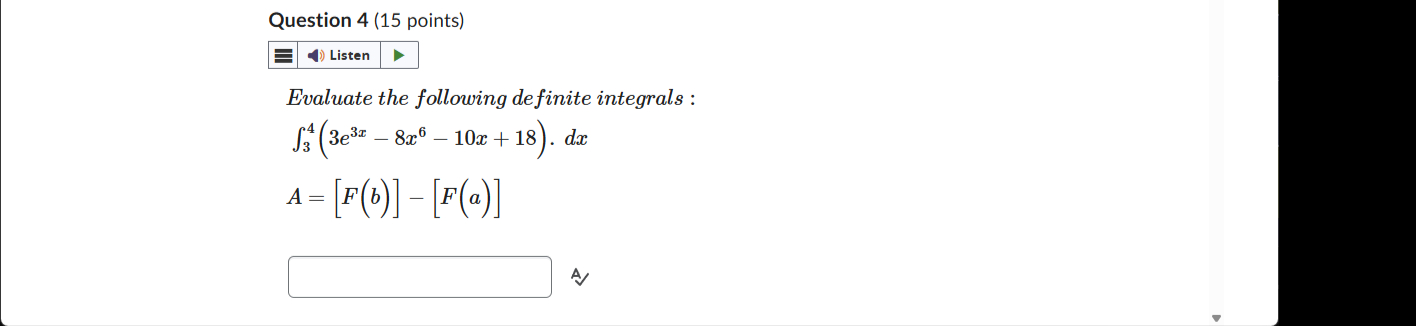 Solved Question 4 (15 ﻿points)Evaluate the following | Chegg.com
