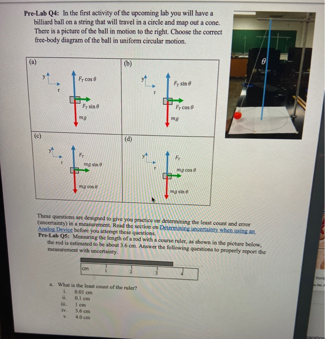 Solved Pre-Lab Q4: In the first activity of the upcoming lab | Chegg.com