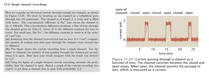 17.5 Single channel recordings state of channel: | Chegg.com