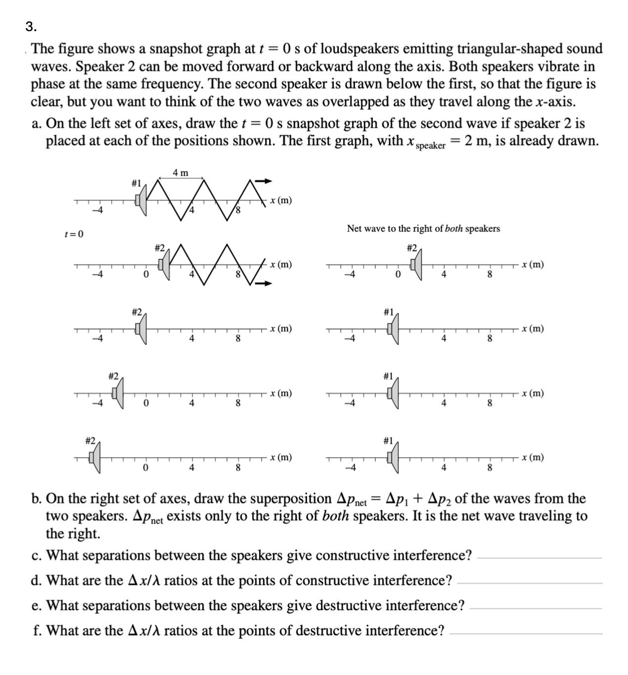Solved The figure shows a snapshot graph at t=0s of | Chegg.com