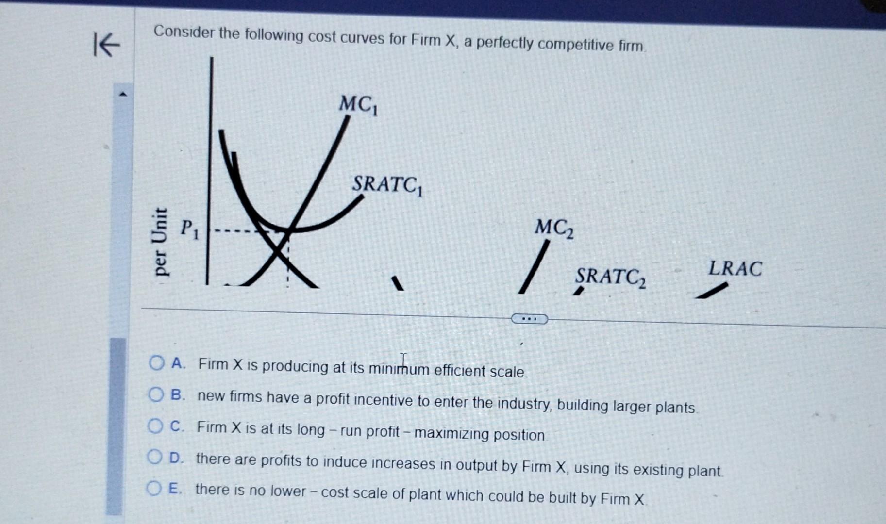 Solved Consider the following cost curves for Firm X, a | Chegg.com