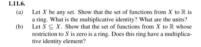 Solved (a) Let X Be Any Set. Show That The Set Of Functions | Chegg.com