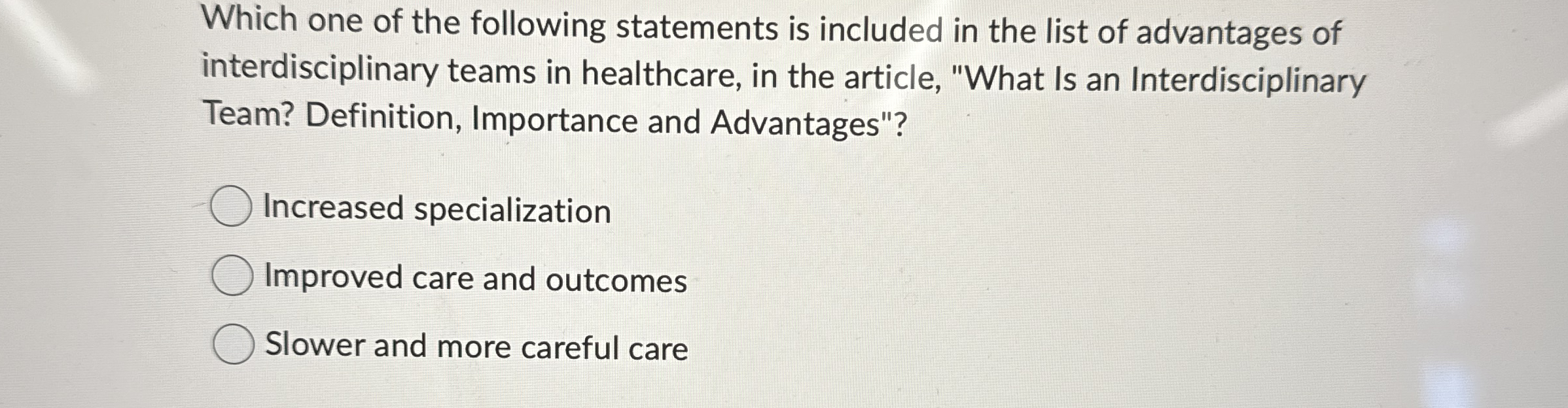 Solved Which one of the following statements is included in