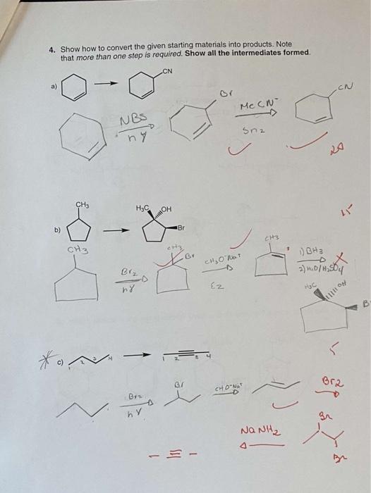 Solved What Starting Materials Could Be Used To Synthesize Chegg Com