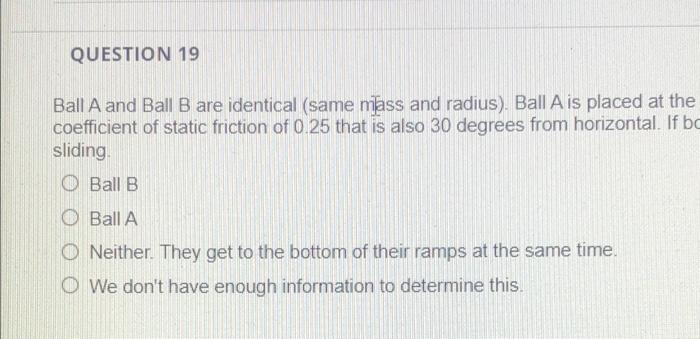 Solved Ball A And Ball B Are Identical (same Mass And | Chegg.com