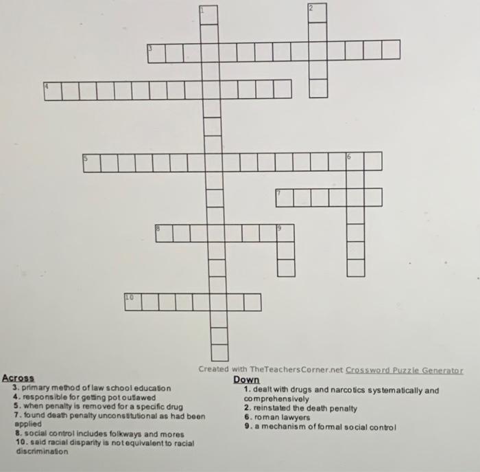 Crossword Maker Free Teachers Corner