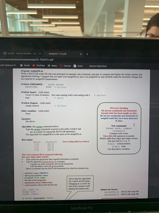 A ALEKS - Rachel Wamble - Les assign02-1(1).pdf schelwamble/Downloads/assign02-1%20(1).pdf 310C Midterm FL mal Youtube X Maps