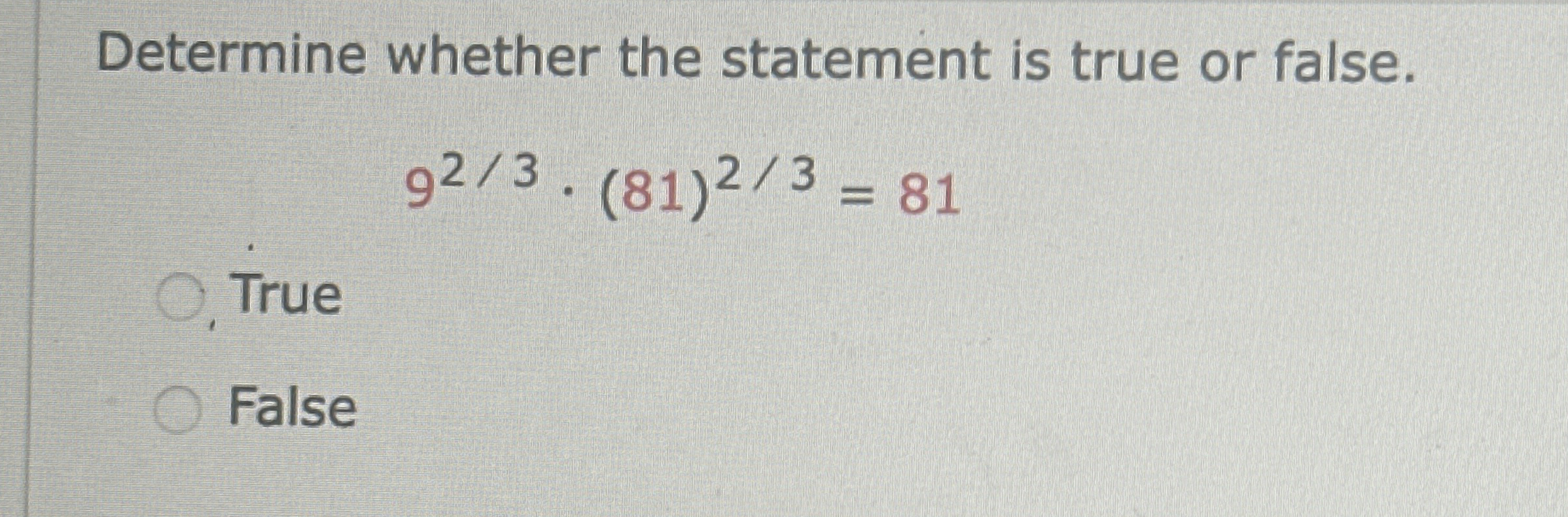Solved Determine whether the statement is true or | Chegg.com