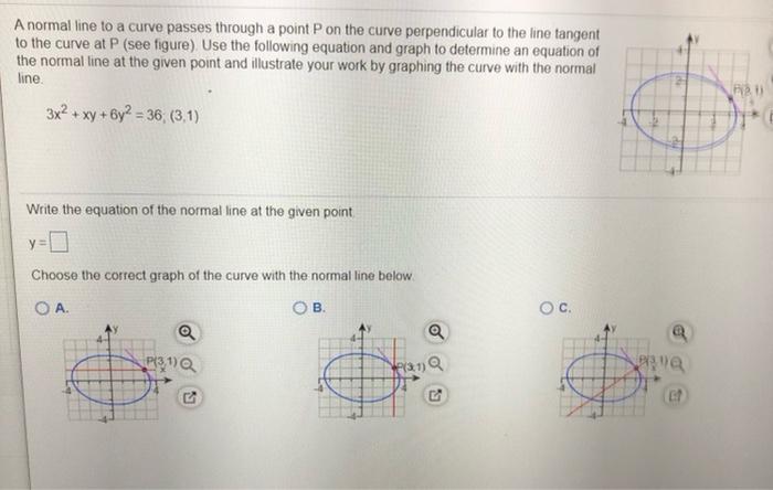 Solved A normal line to a curve passes through a point P on | Chegg.com