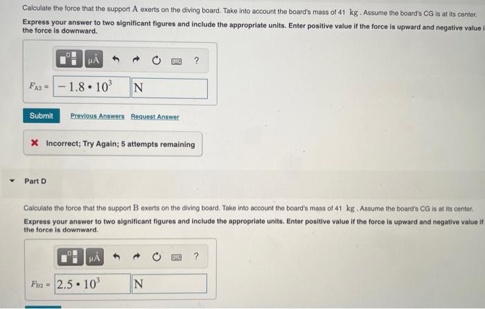 Solved Calculate The Forces That The Supports A And B Exert | Chegg.com