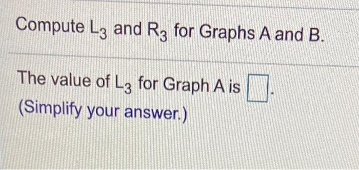 Solved Compute L3 and R3 for Graphs A and B. The value of Lz | Chegg.com
