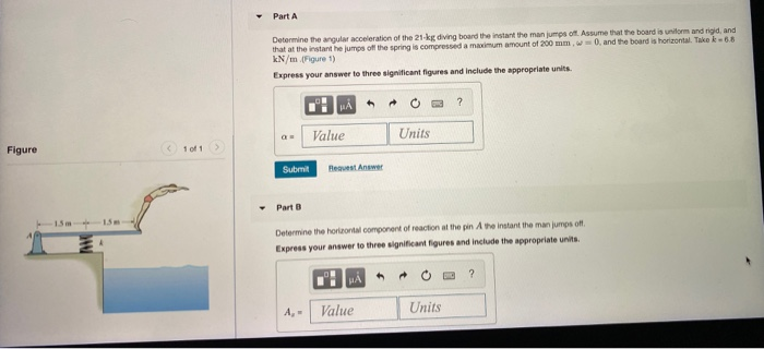 Solved Part A Determine the angular acceleration of the | Chegg.com