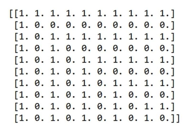 Solved def generate_pattern(N): array =[[0 for −in range | Chegg.com