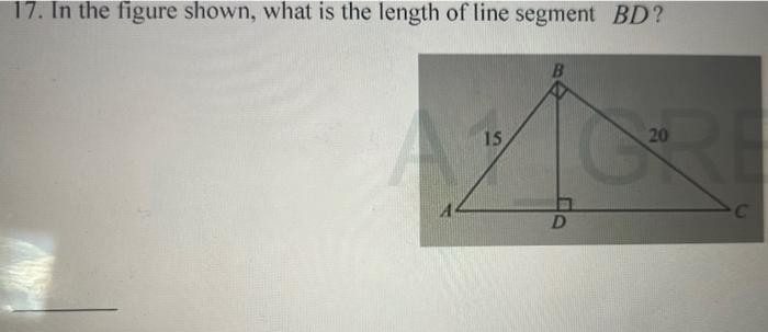 Solved In the figure shown, what is the length of line | Chegg.com