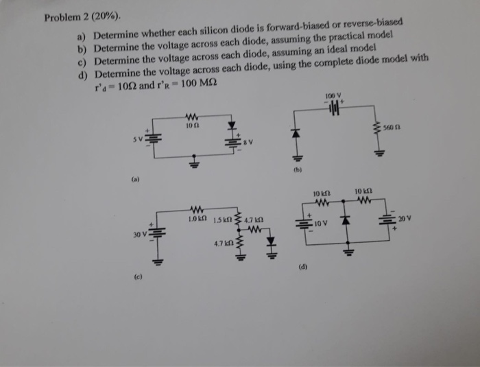 Solved Problem 2 (20%). A) Determine Whether Each Silicon | Chegg.com