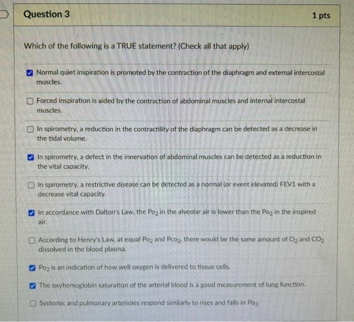 Solved Which of the following is a TRUE statement? (Check | Chegg.com