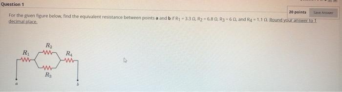 Solved 20 points Save Answer For the given figure below, | Chegg.com
