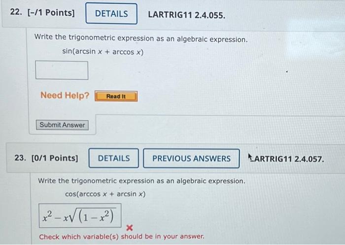 solved-write-the-trigonometric-expression-as-an-algebraic-chegg