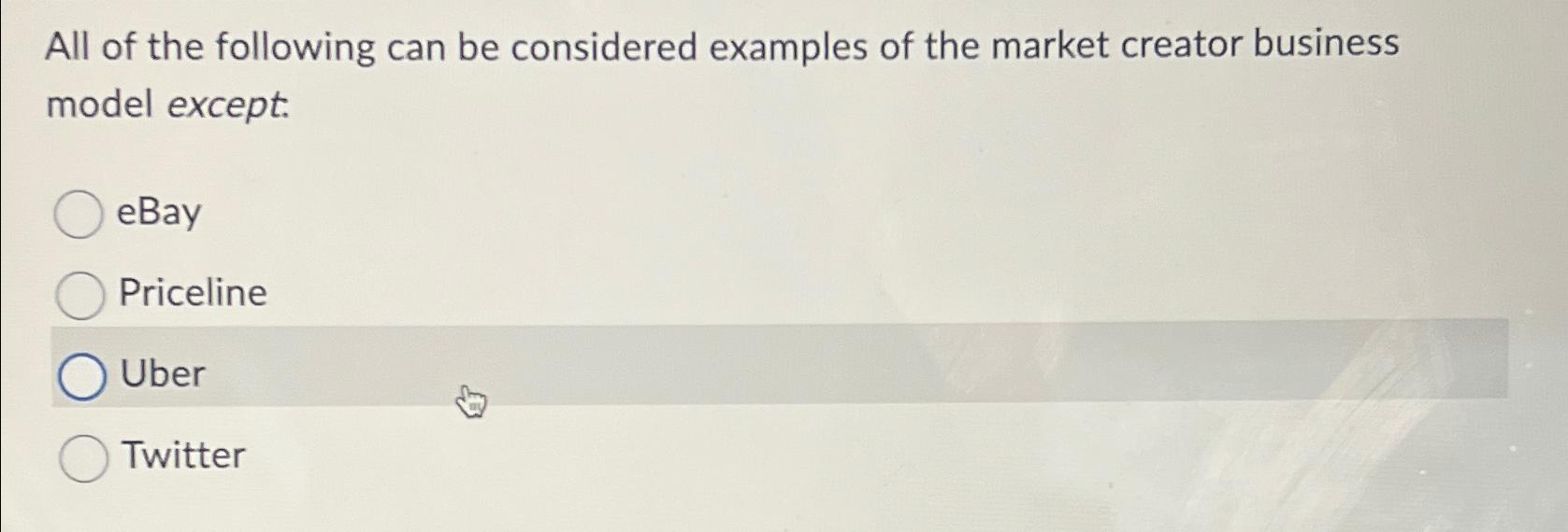 Solved All Of The Following Can Be Considered Examples Of | Chegg.com