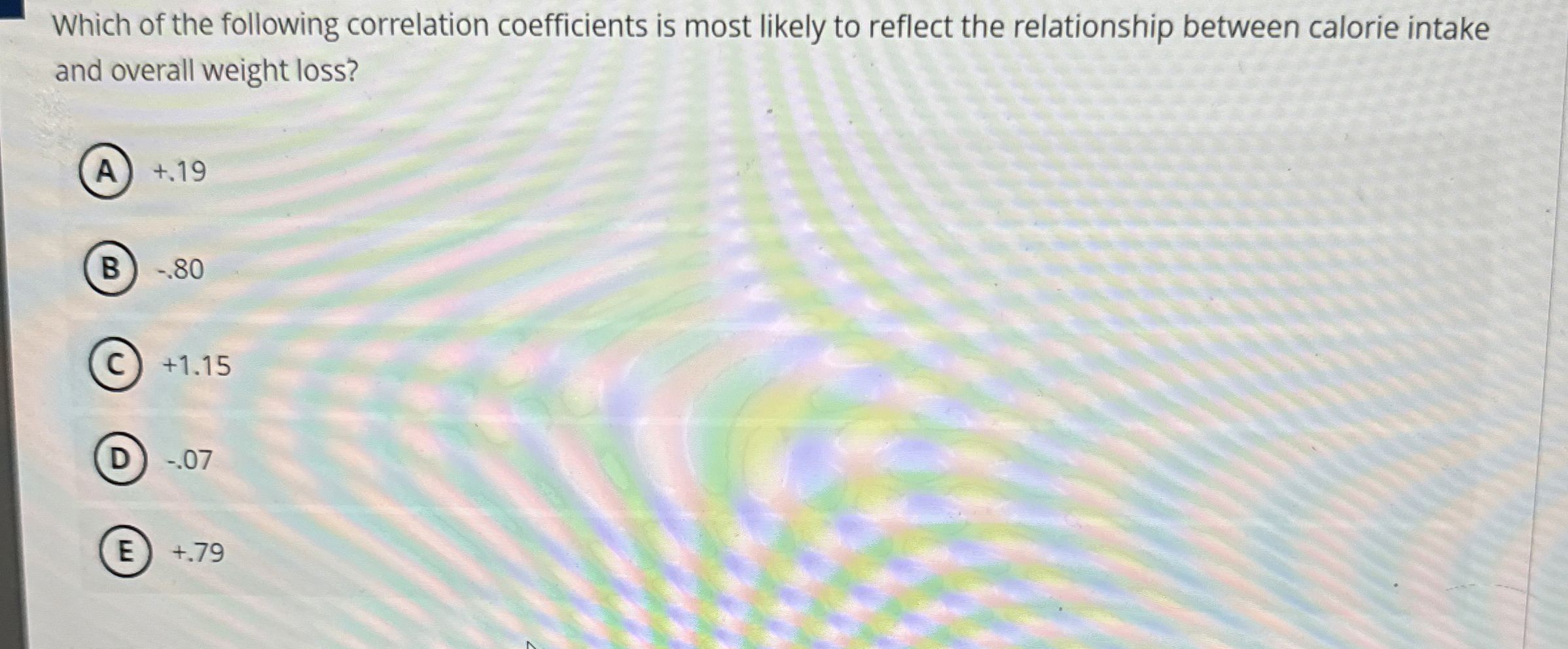 Solved Which of the following correlation coefficients is | Chegg.com