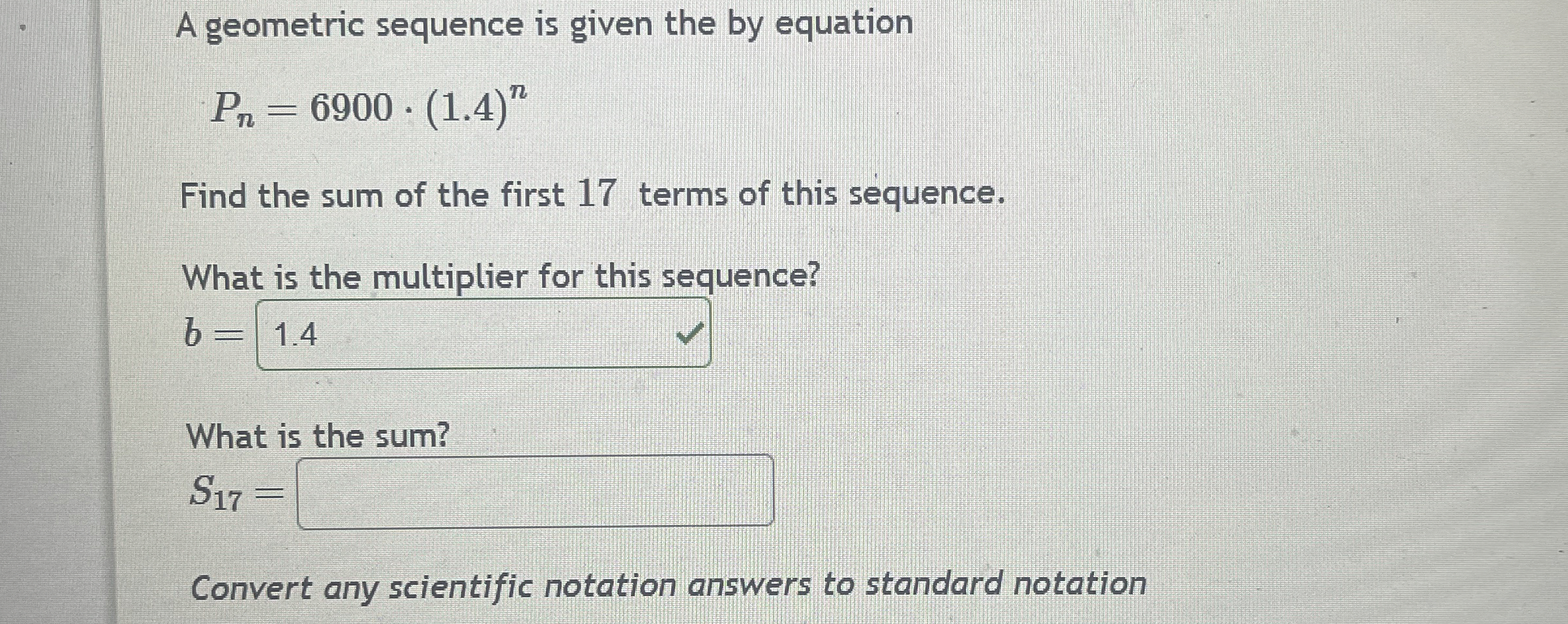Solved A geometric sequence is given the by | Chegg.com