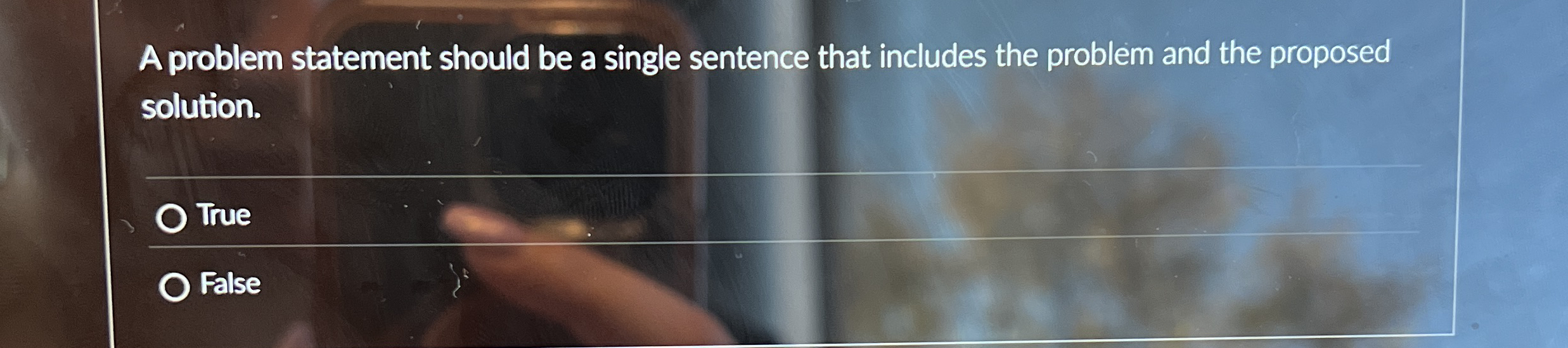 High Quality SOLUTION A problem statement should be a single sentence ...