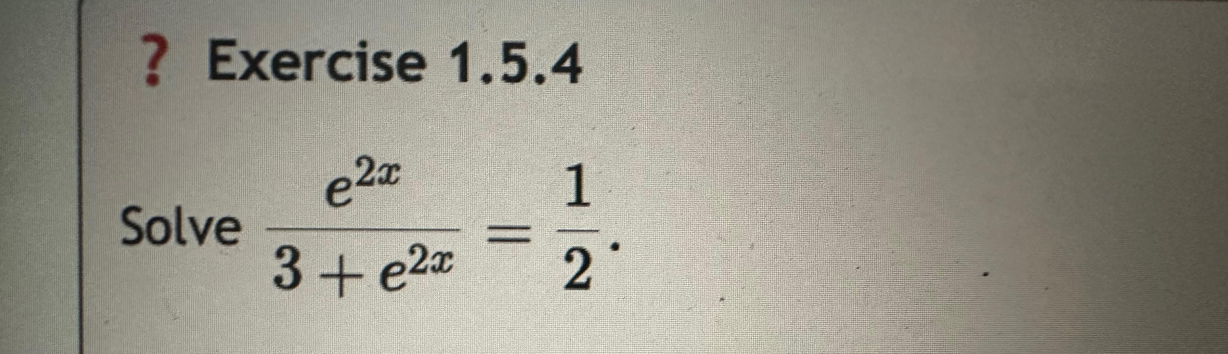 Solved Solving equation involving exponential for x Solve | Chegg.com