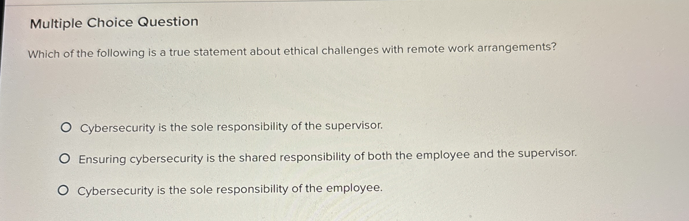 Solved Multiple Choice QuestionWhich of the following is a | Chegg.com