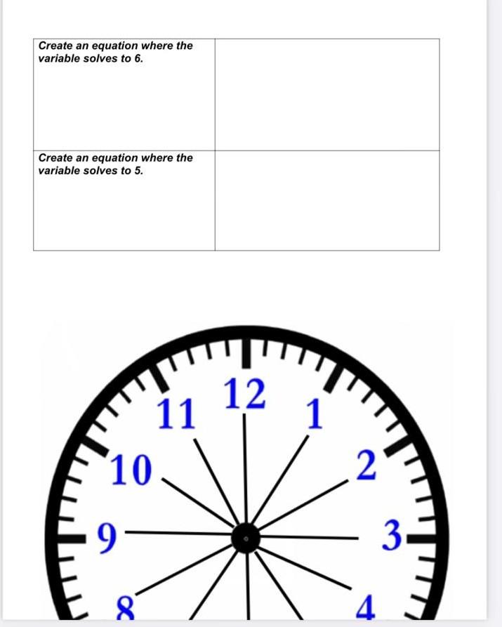 Creating the Clock Instructions: 1) Create a title | Chegg.com