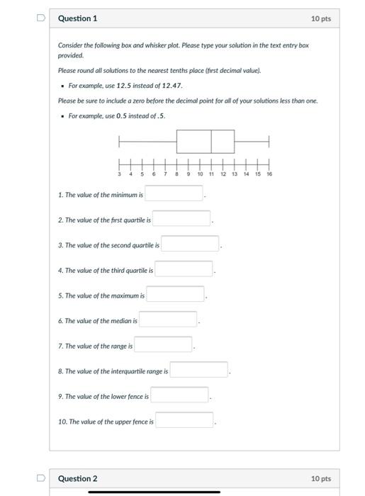 Solved Question 1 10 pts Consider the following box and | Chegg.com