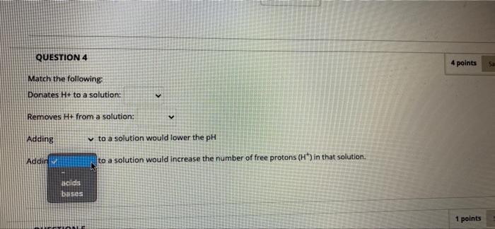 Solved QUESTION 2 8 points 5 Match the following as either | Chegg.com