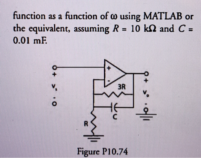 Solved 74. For the circuit of Figure P10.74, find the | Chegg.com
