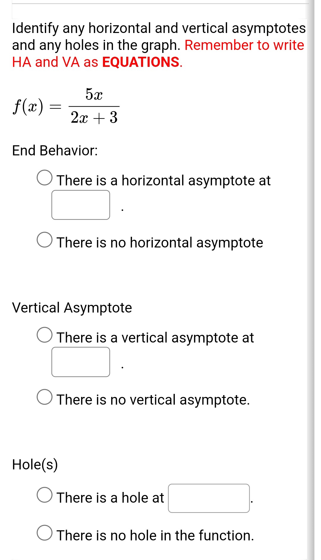 Solved Identify any horizontal and vertical asymptotes and | Chegg.com