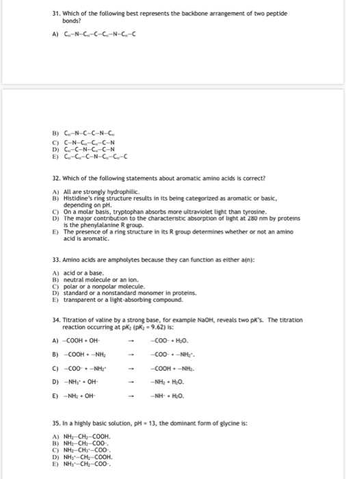 Solved 31 Which Of The Following Best Represents The Bac Chegg Com