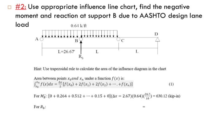 Solved Bridge engineering problem. the first picture is the | Chegg.com